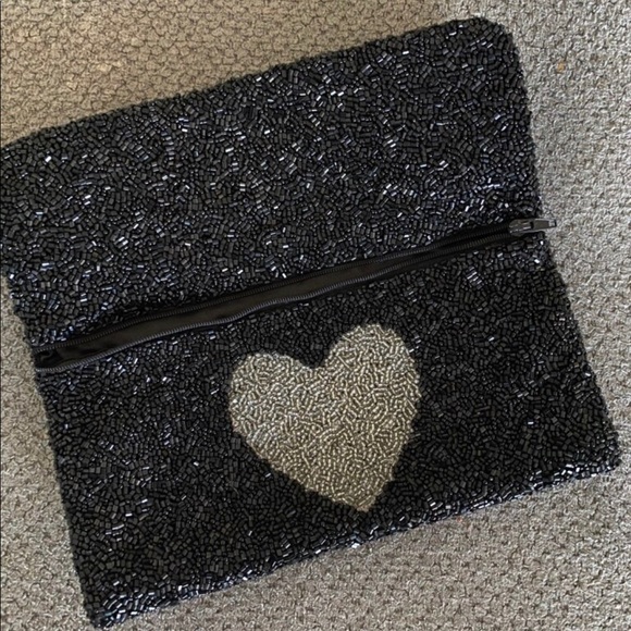 Moyna Black Embossed black/ silver clutch - Picture 2 of 4